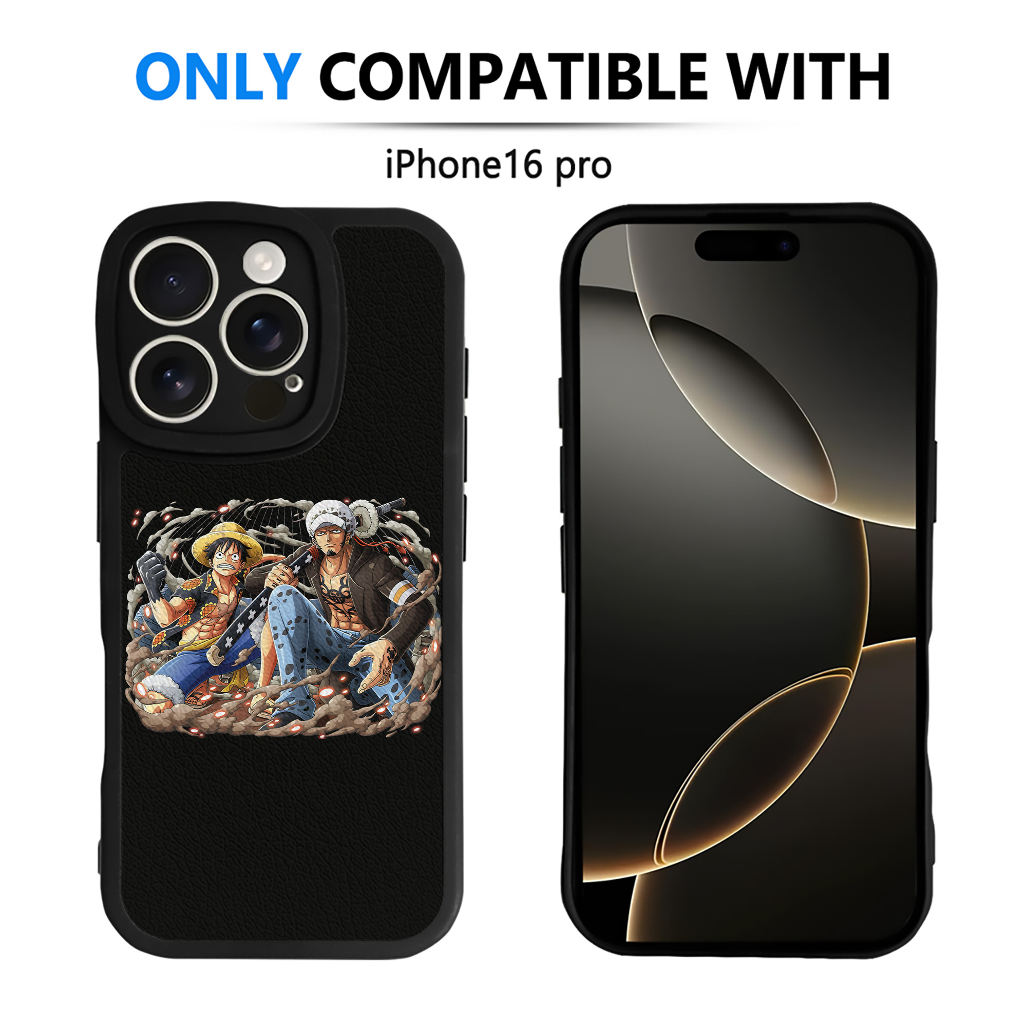 （画像用） ワンピース モンキー・D・ルフィ ONE PIECE Monkey D. Luffy 【iPhone 16シリーズ対応】シリコンスマホケース（レザー調） 材質：シリコン